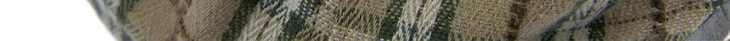 CLIP THE MOON Sign Box Beige Green Check Cotton Cap Detail
