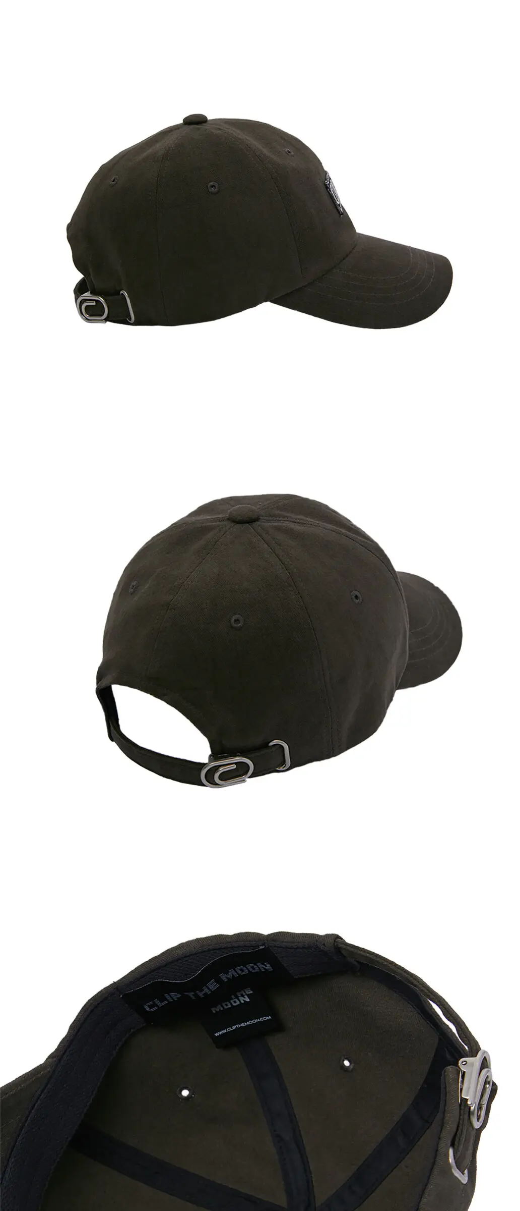 CLIP THE MOON Sign Box Cap Vintage Brown Detail