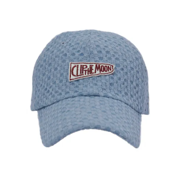 CLIP THE MOON Sign Box Grid Cap Sky Blue