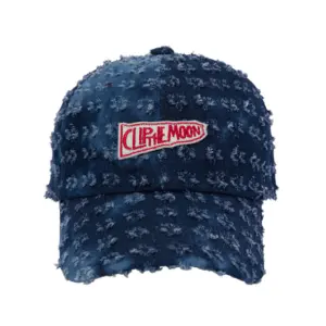 CLIP THE MOON Sign Box Torn Washed Blue Cap