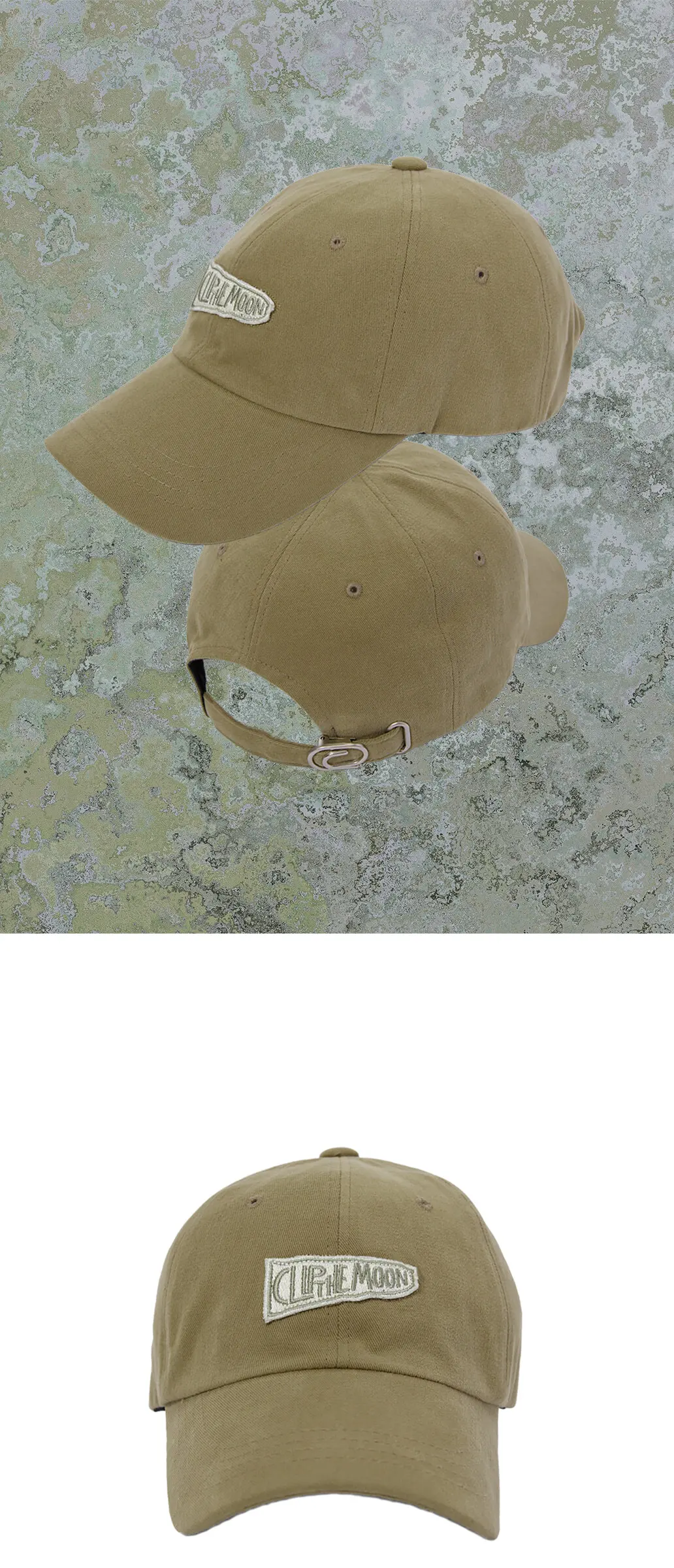 CLIP THE MOON Sign Box Vintage Beige Cotton Cap Detail