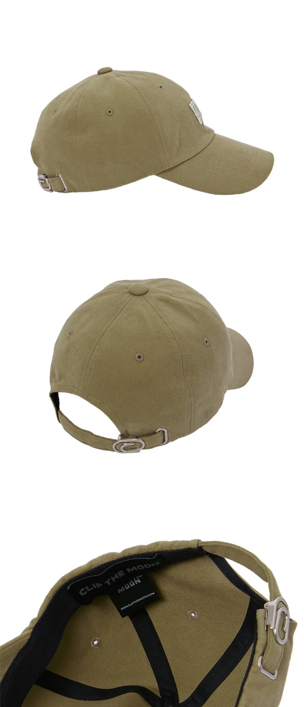 CLIP THE MOON Sign Box Vintage Beige Cotton Cap Detail