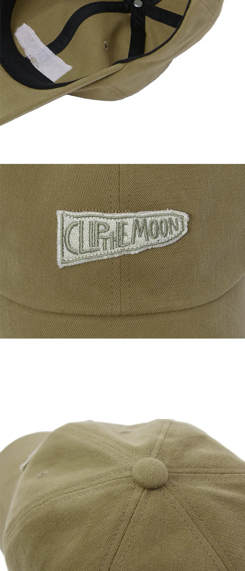 CLIP THE MOON Sign Box Vintage Beige Cotton Cap Detail