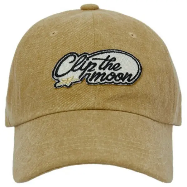 CLIP THE MOON Star Shape Vintage Yellow Oversized Ball Cap