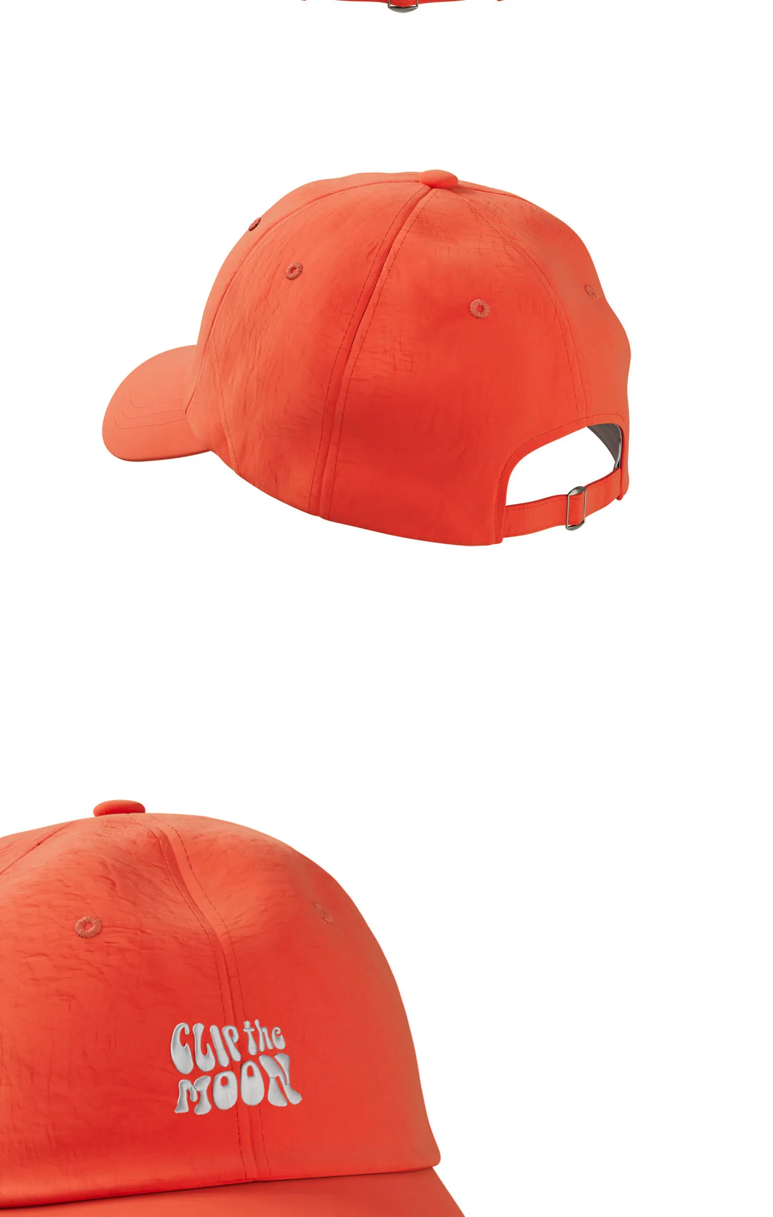 CLIP THE MOON Water Drop Glasses Pocket Cap Orange Detail