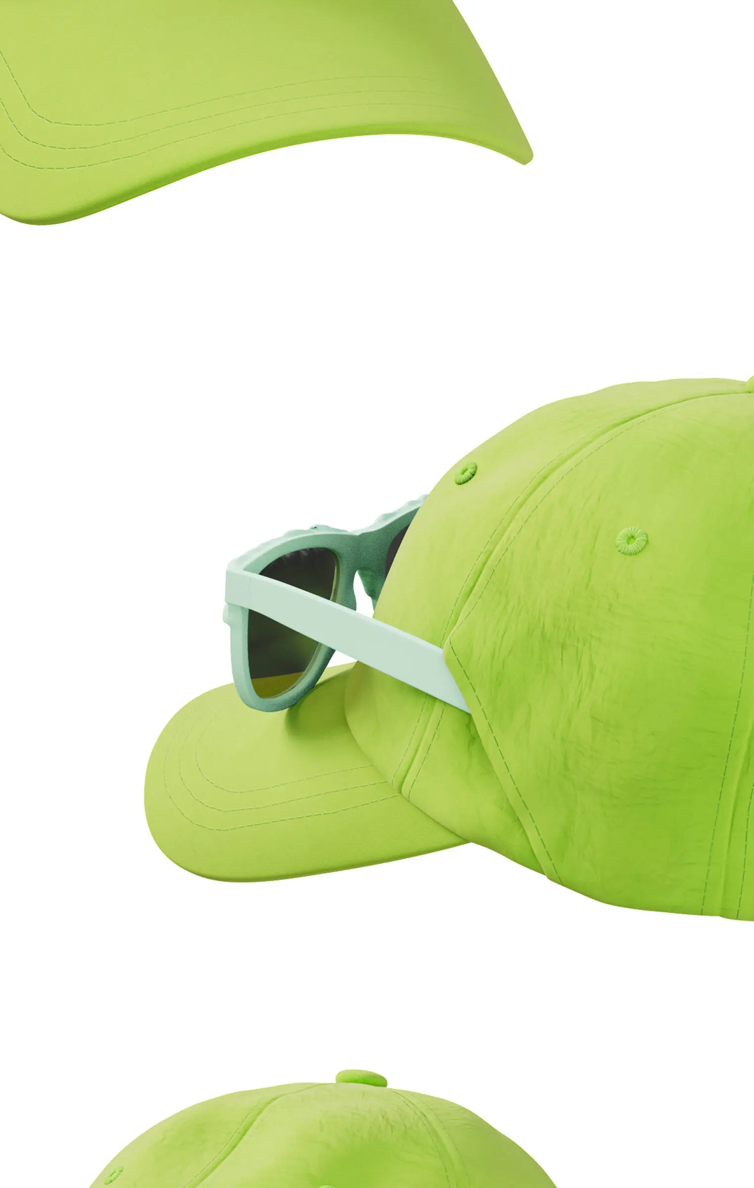 ClipTheMoon Water Drop Glasses Pocket Cap Neon Detail