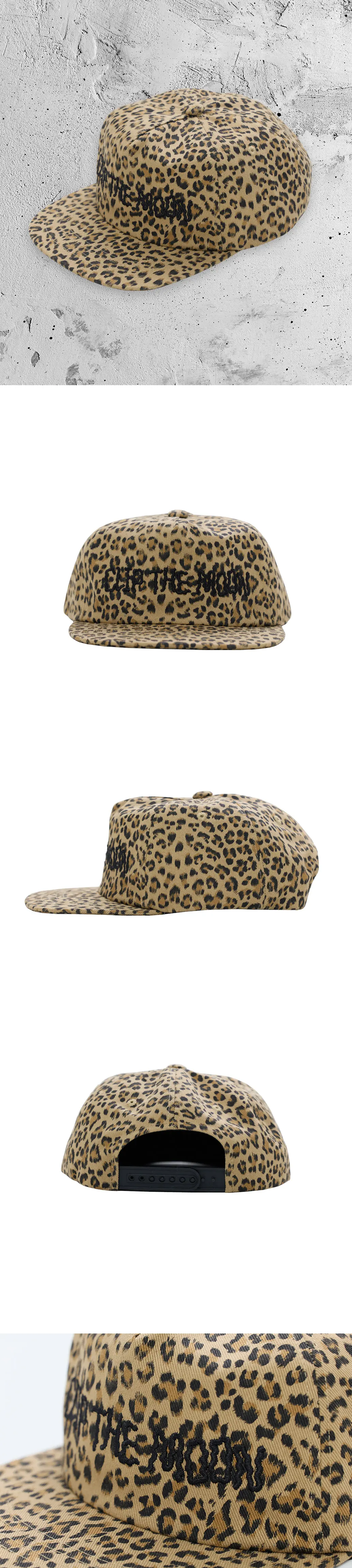 CLIPTHEMOON Wild Shadow Leopard 5-Panel Cap Detail