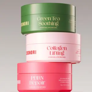 COSNORI Hydrogel Eye Patches 103g 60 Patches (30 Pairs) - Green Tea Soothing / Collagen Lifting / PDRN Repair