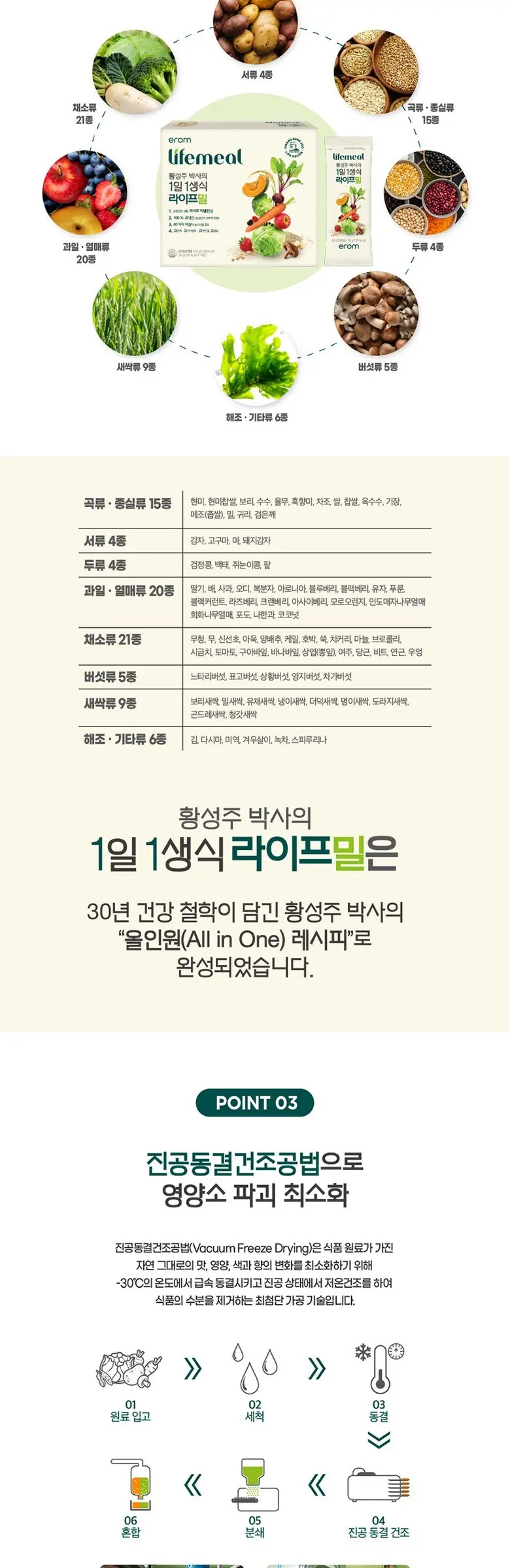 erom Hwang Sung Joo's Daily Lifemeal 420g (30g x 14 Sticks), 1 Box Detail