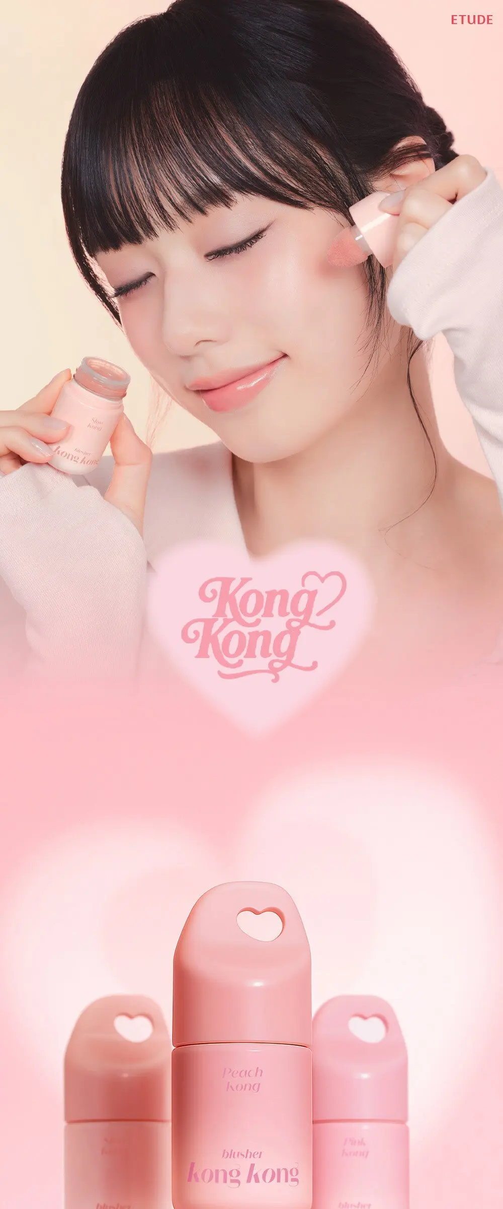 ETUDE Kong Kong Blusher 7g - 02 Pink Kong Liquid Cheek Blush Detail