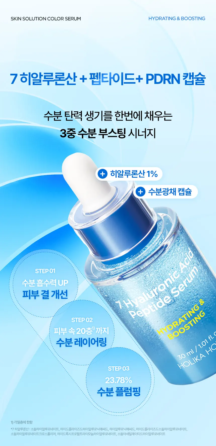 HOLIKA HOLIKA 7 Hyaluronic Acid Peptide Serum 30ml Detail