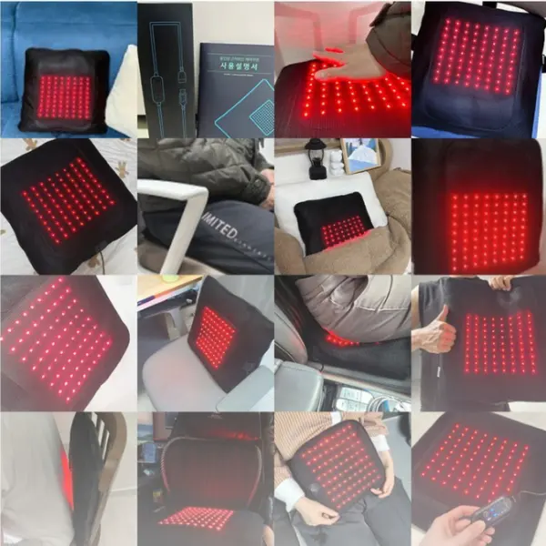 Hyulax Cushion-Type Near & Far Infrared PBM Red Light Therapy Heating Pad with Remote Control