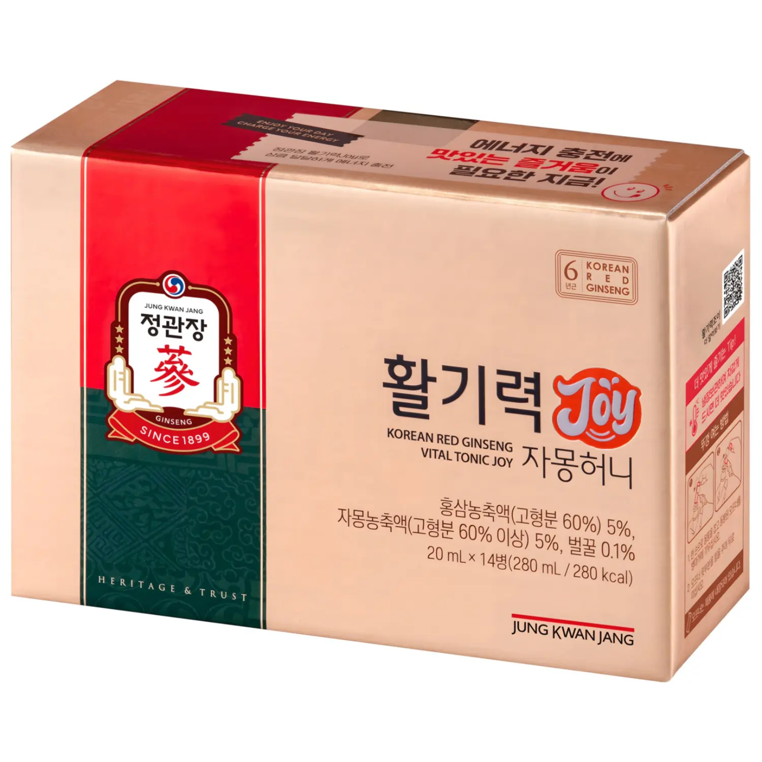 JUNG KWAN JANG Korean Red Ginseng Vital Tonic Joy 20 mL x 14 Bottles