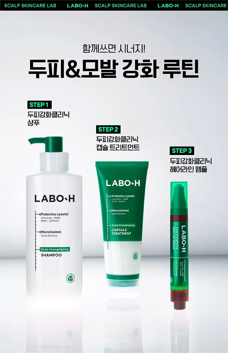 LABO-H Scalp Strengthening Clinic Shampoo Hair Loss Symptom Relief 400ml Detail