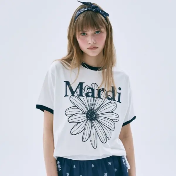 Mardi FLOWERMARDI RINGER TSHIRT