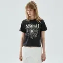 Mardi LEOPARD FLOWERMARDI CRACKED SLIM TSHIRT