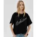 Mardi Mercredi Women's Script Logo Diagonal T-Shirt