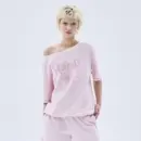 Mardi WAFFLE TSHIRT OFF SHOULDER FLOWERMARDI