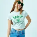 Mardi Women's Cropped Flower T-Shirt
