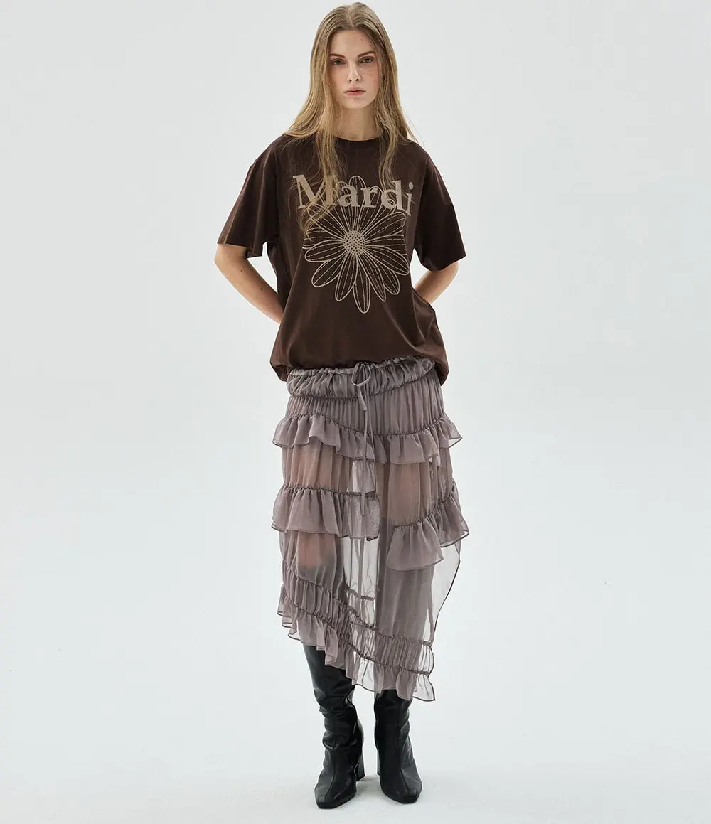 Mardi Women's Flower Cotton T-Shirt