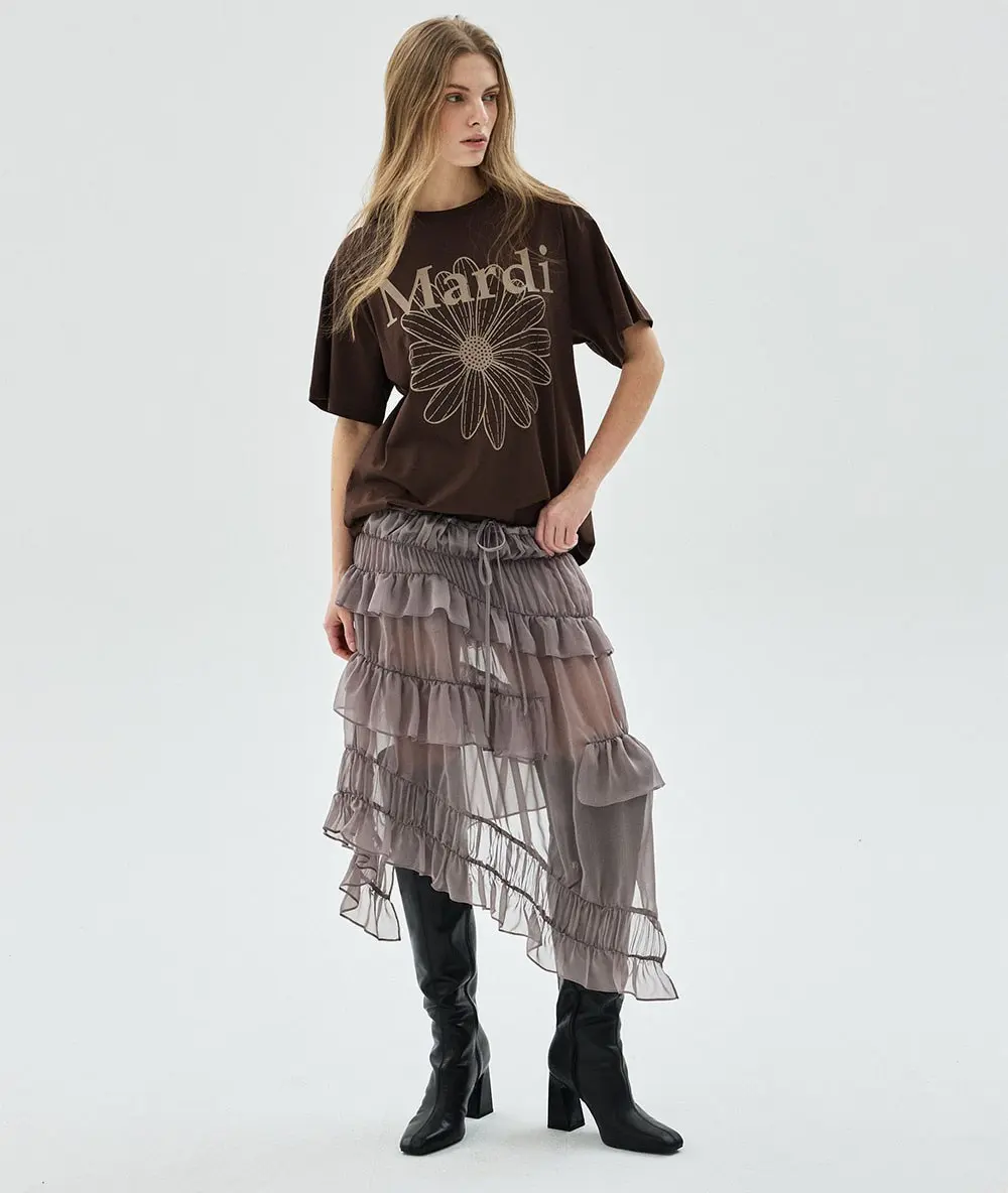 Mardi Women's Flower Cotton T-Shirt