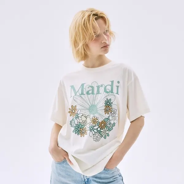 Mardi Women's Flower Jardin Cotton T-Shirt