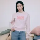 MARITHÉ FRANÇOIS GIRBAUD W Classic Logo Crop Sweatshirt - Light Pink