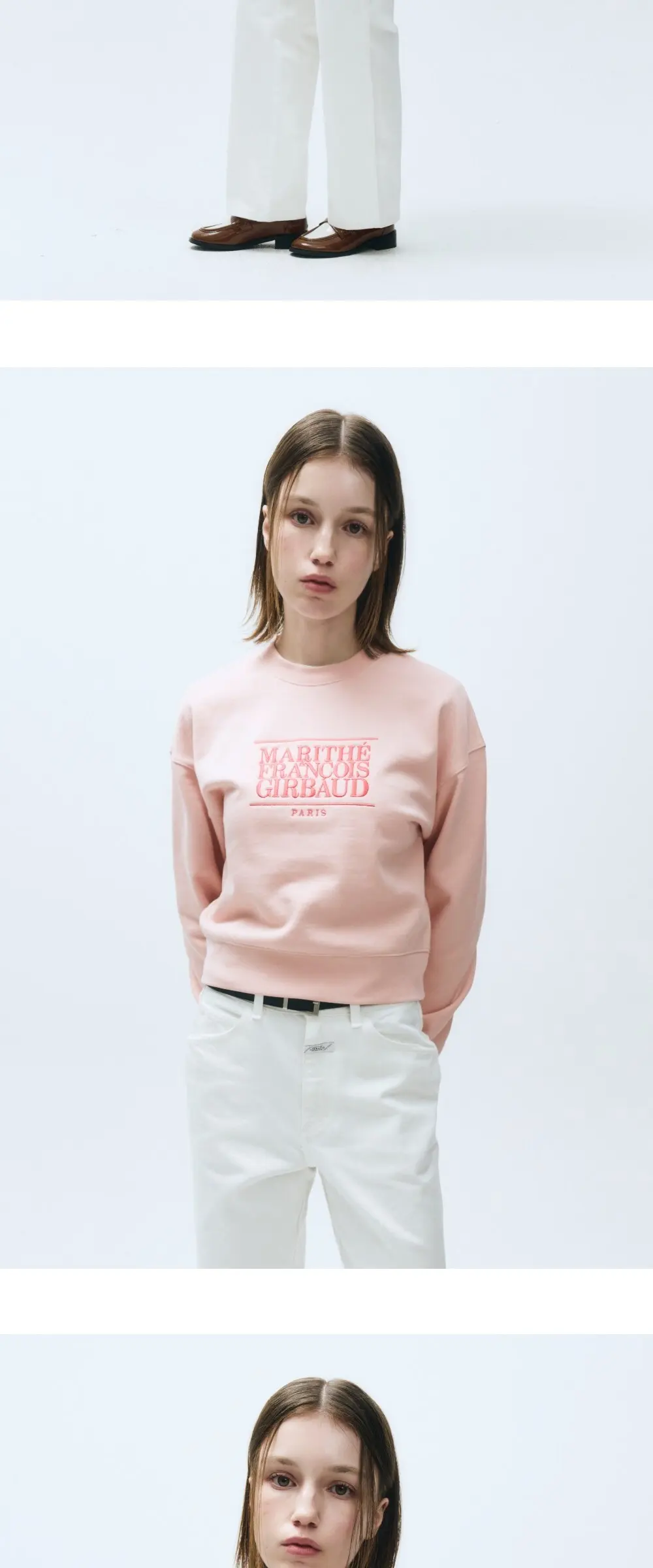 MARITHÉ FRANÇOIS GIRBAUD W Classic Logo Crop Sweatshirt Detail