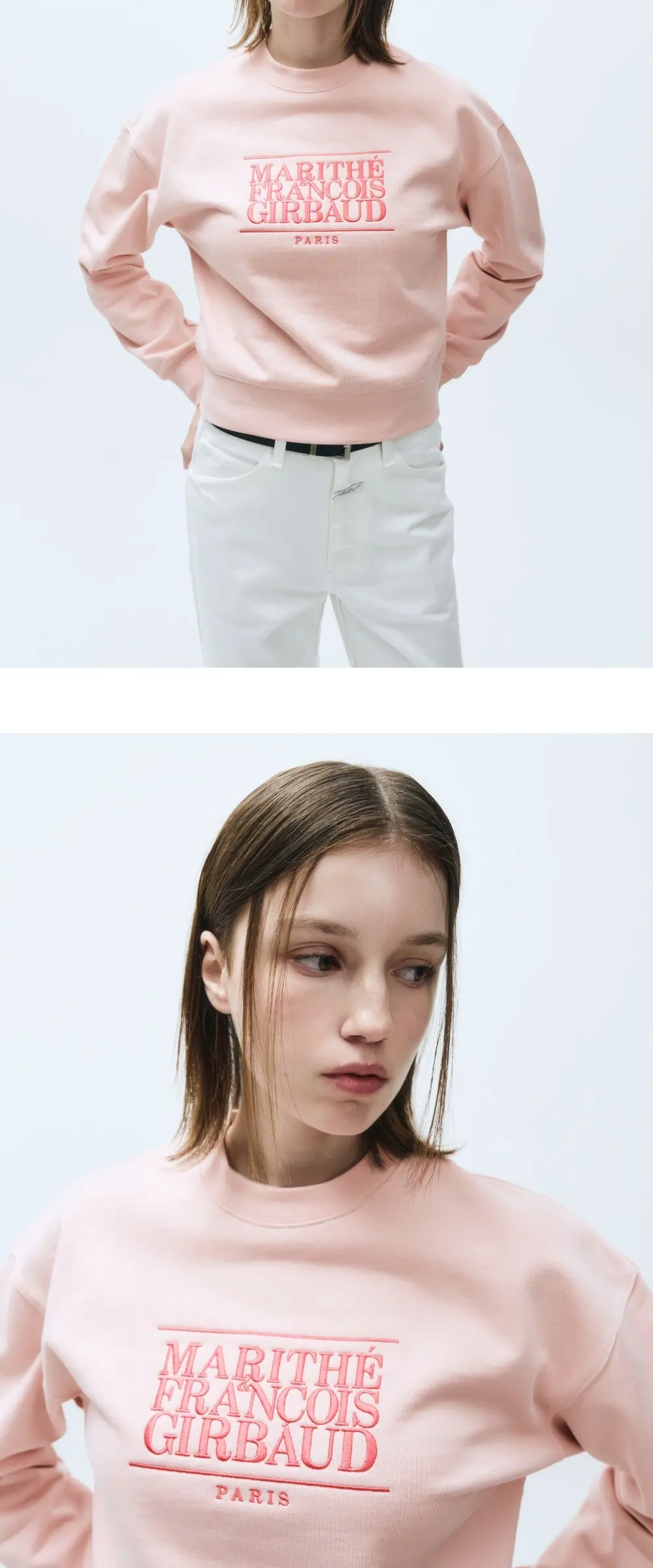 MARITHÉ FRANÇOIS GIRBAUD W Classic Logo Crop Sweatshirt Detail