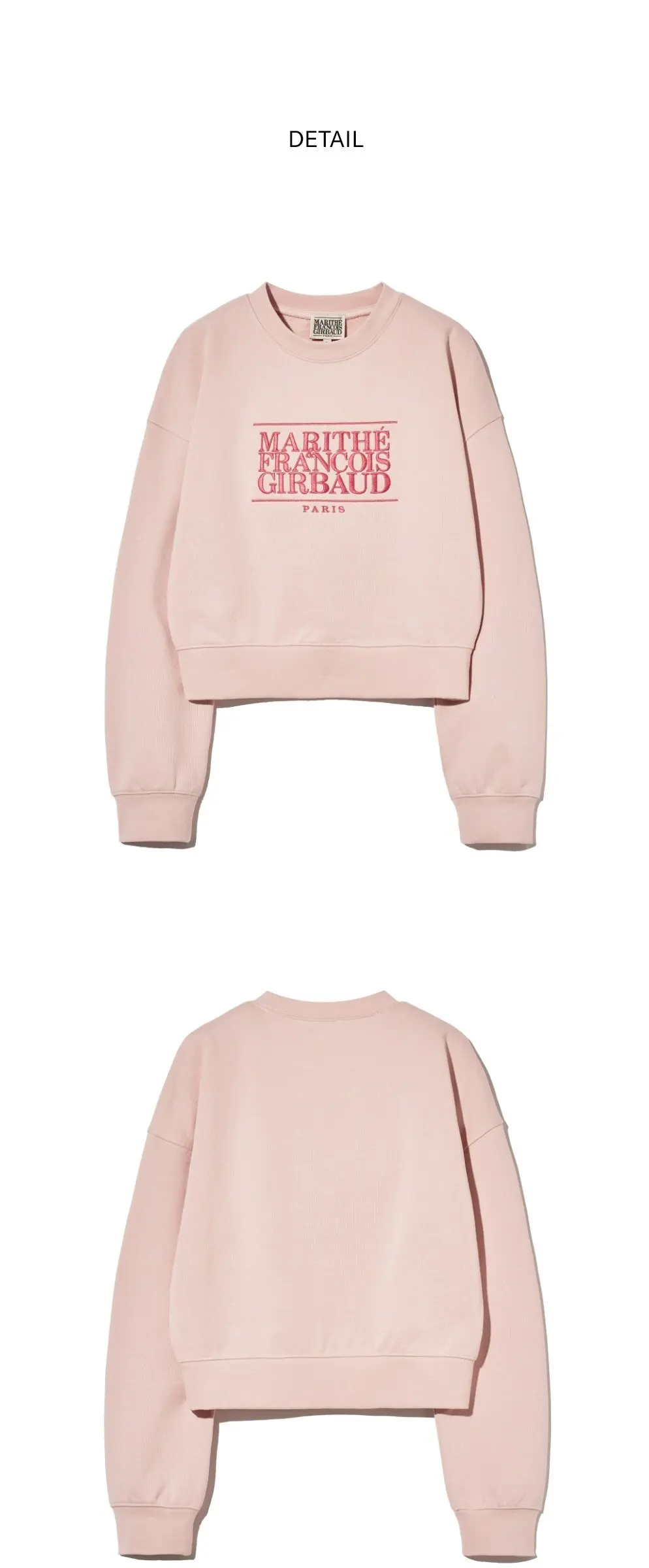 MARITHÉ FRANÇOIS GIRBAUD W Classic Logo Crop Sweatshirt Detail