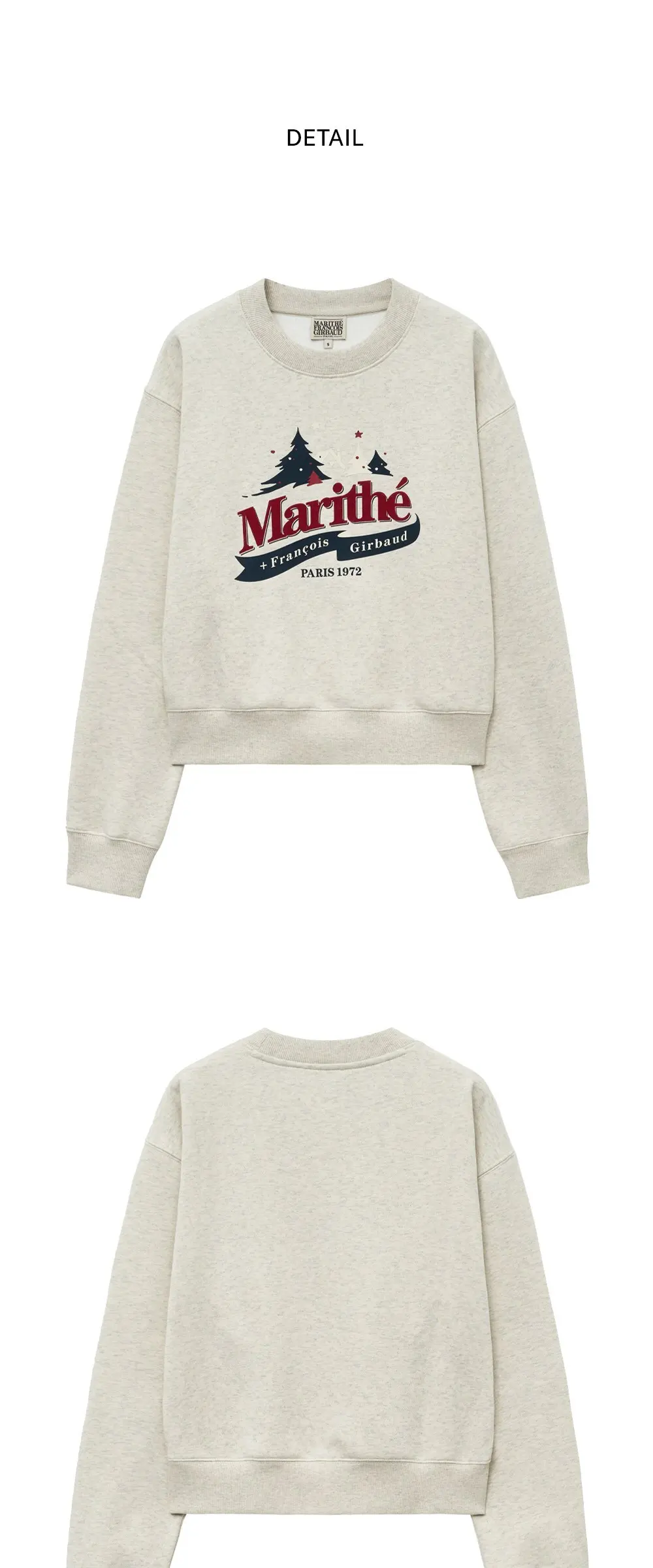 MARITHÉ FRANÇOIS GIRBAUD W Winter Chalet Crop Brushed Sweatshirt Detail