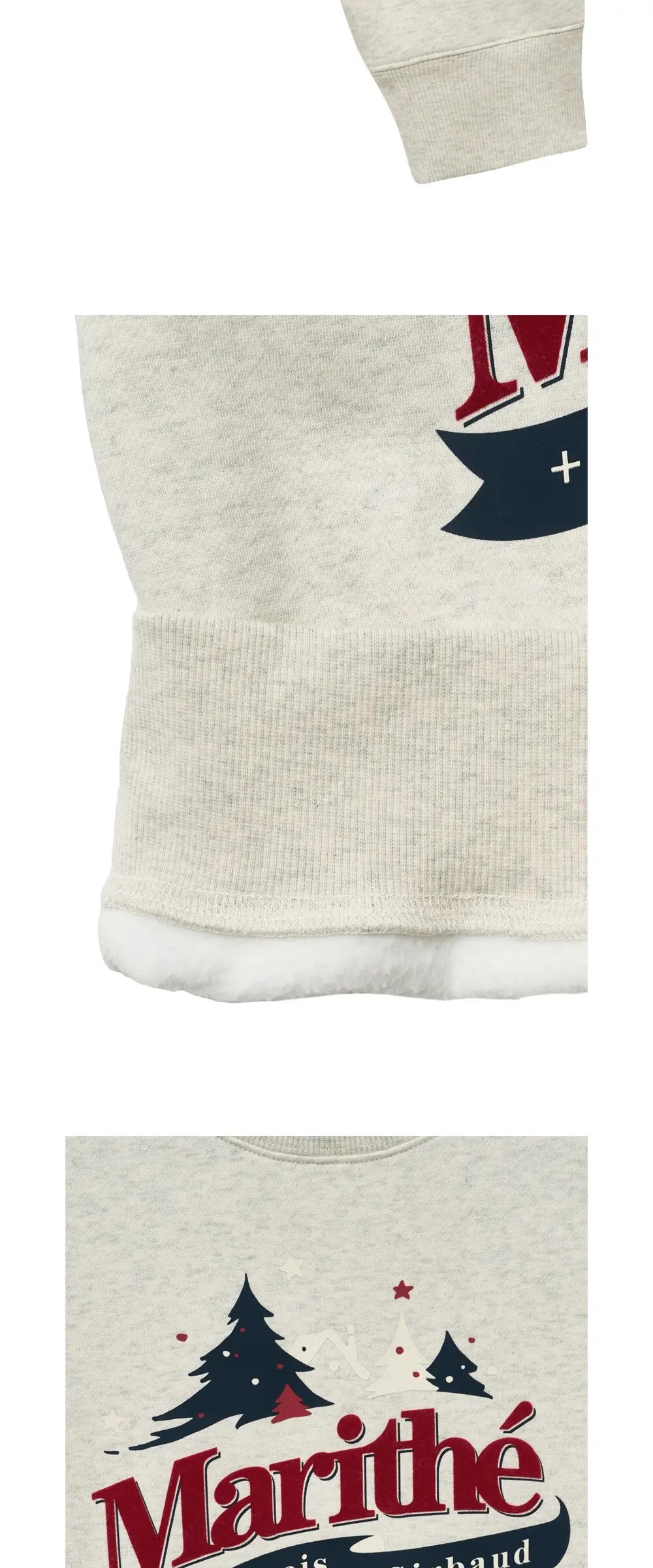 MARITHÉ FRANÇOIS GIRBAUD W Winter Chalet Crop Brushed Sweatshirt Detail