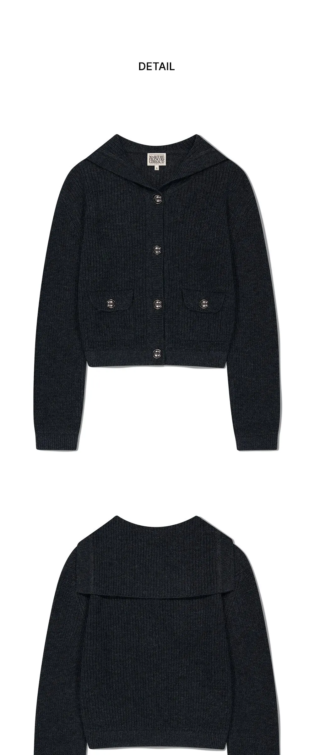 MARITHÉ FRANÇOIS GIRBAUD Women's W Sailor Rib Knit Cardigan Detail