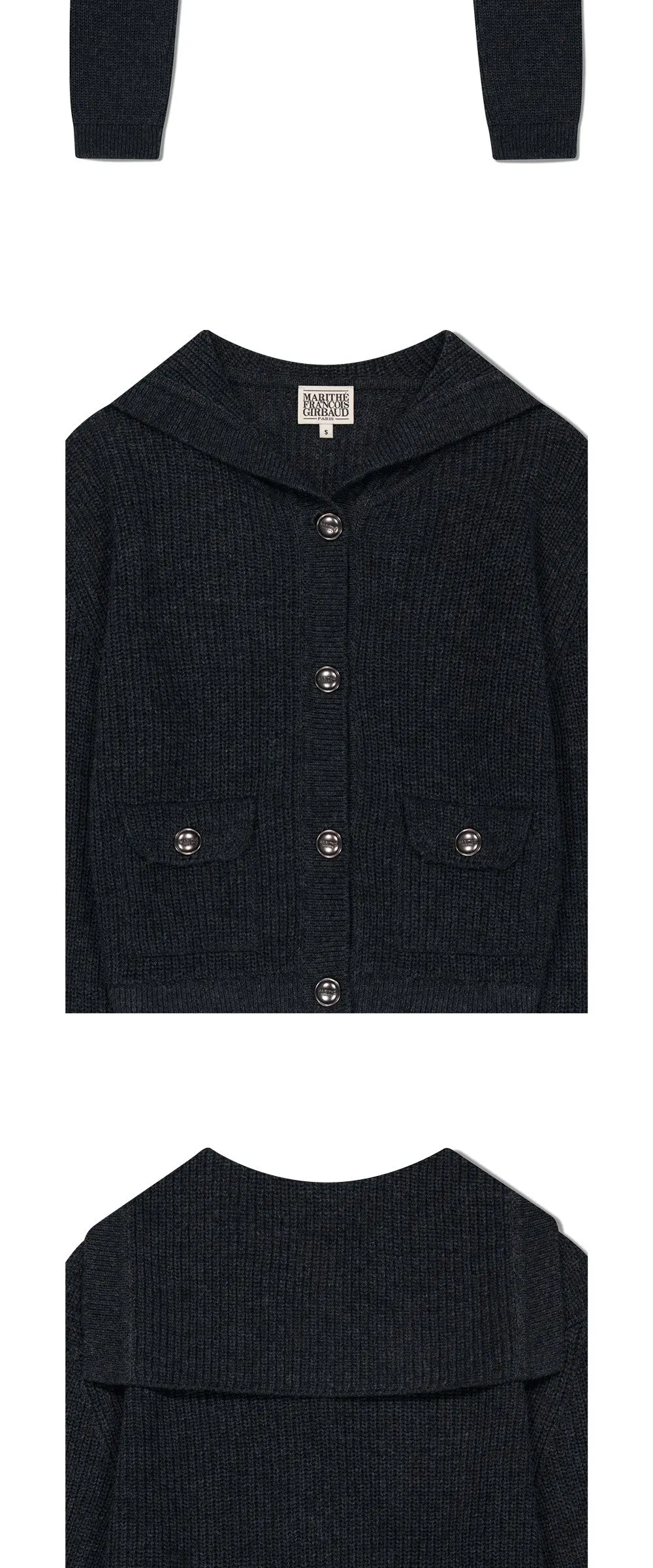 MARITHÉ FRANÇOIS GIRBAUD Women's W Sailor Rib Knit Cardigan Detail