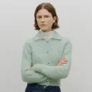 MARITHÉ FRANÇOIS GIRBAUD Women's W HAIRY COLLAR CARDIGAN - Mint