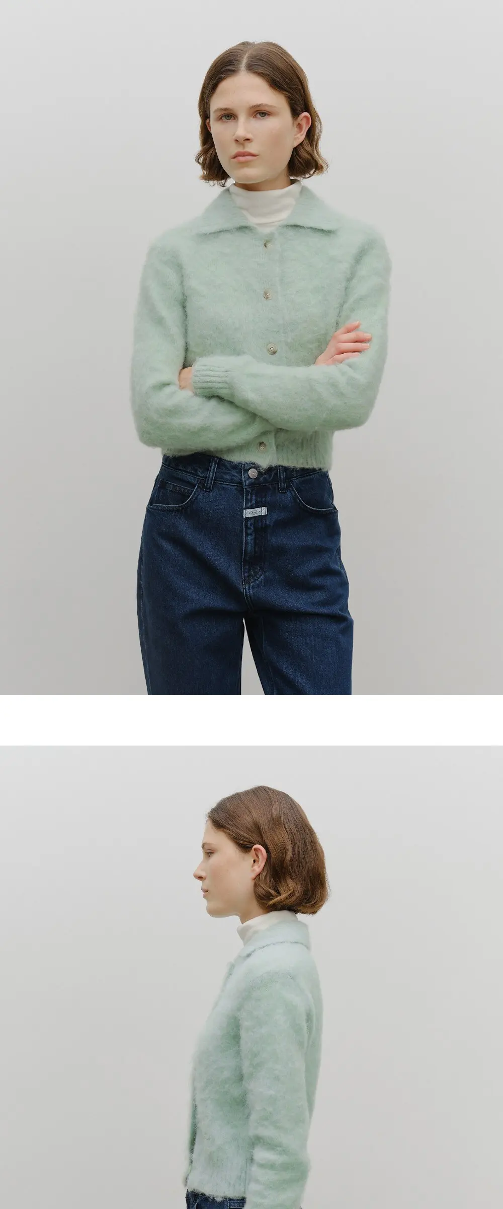 MARITHÉ FRANÇOIS GIRBAUD Women's W HAIRY COLLAR CARDIGAN Detail