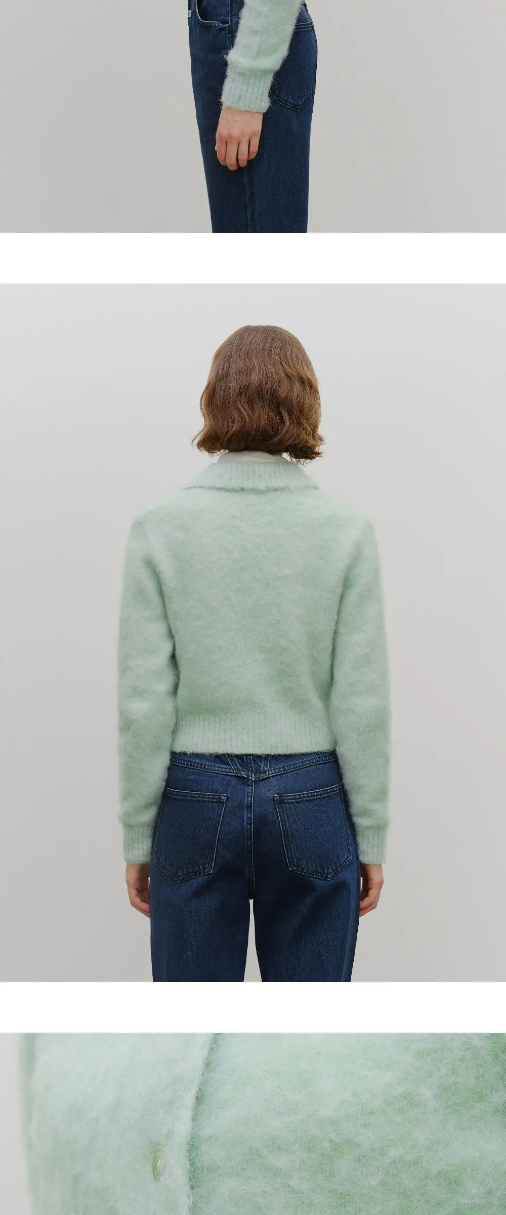 MARITHÉ FRANÇOIS GIRBAUD Women's W HAIRY COLLAR CARDIGAN Detail