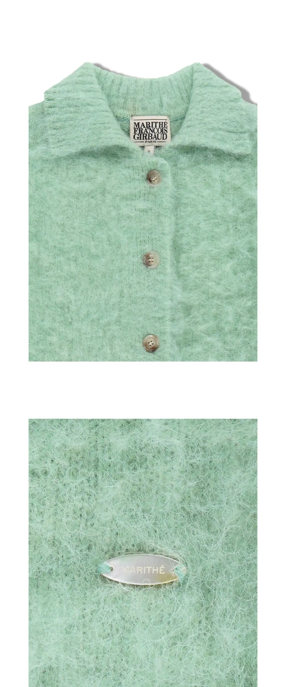 MARITHÉ FRANÇOIS GIRBAUD Women's W HAIRY COLLAR CARDIGAN Detail