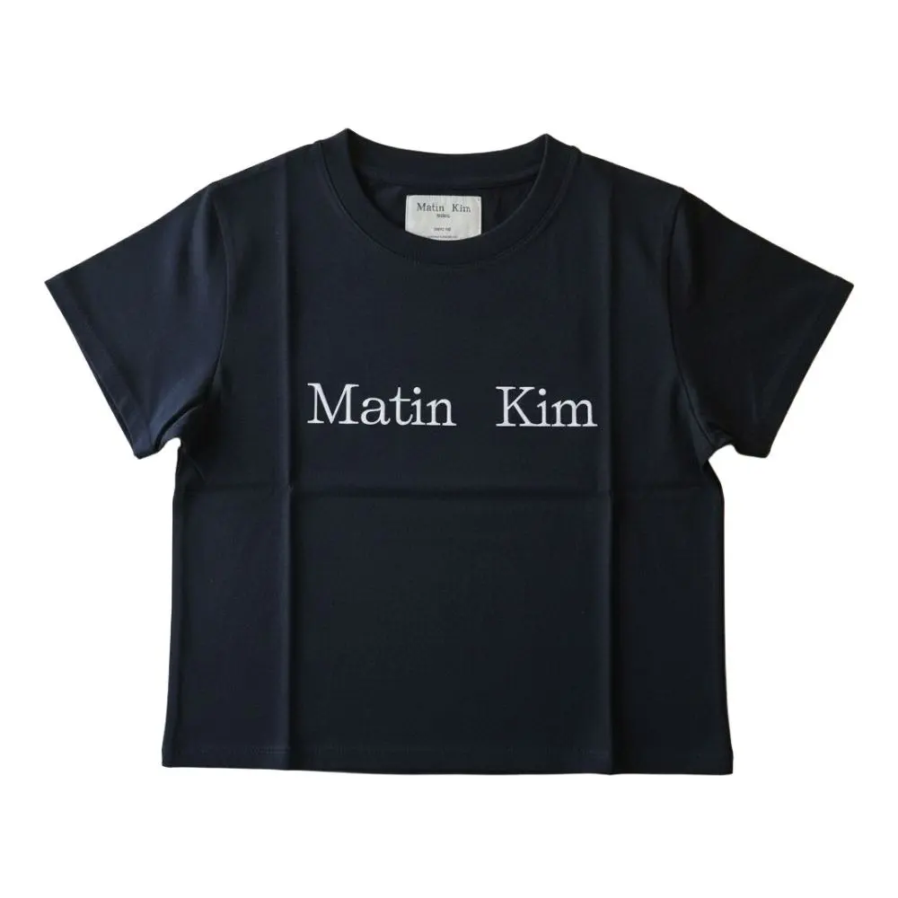 Matin Kim Logo Crop Short Sleeve Women's T-Shirt