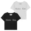 MATIN KIM Logo Crop Top Women's Short-Sleeve Cotton T-Shirt MK2400TS041M