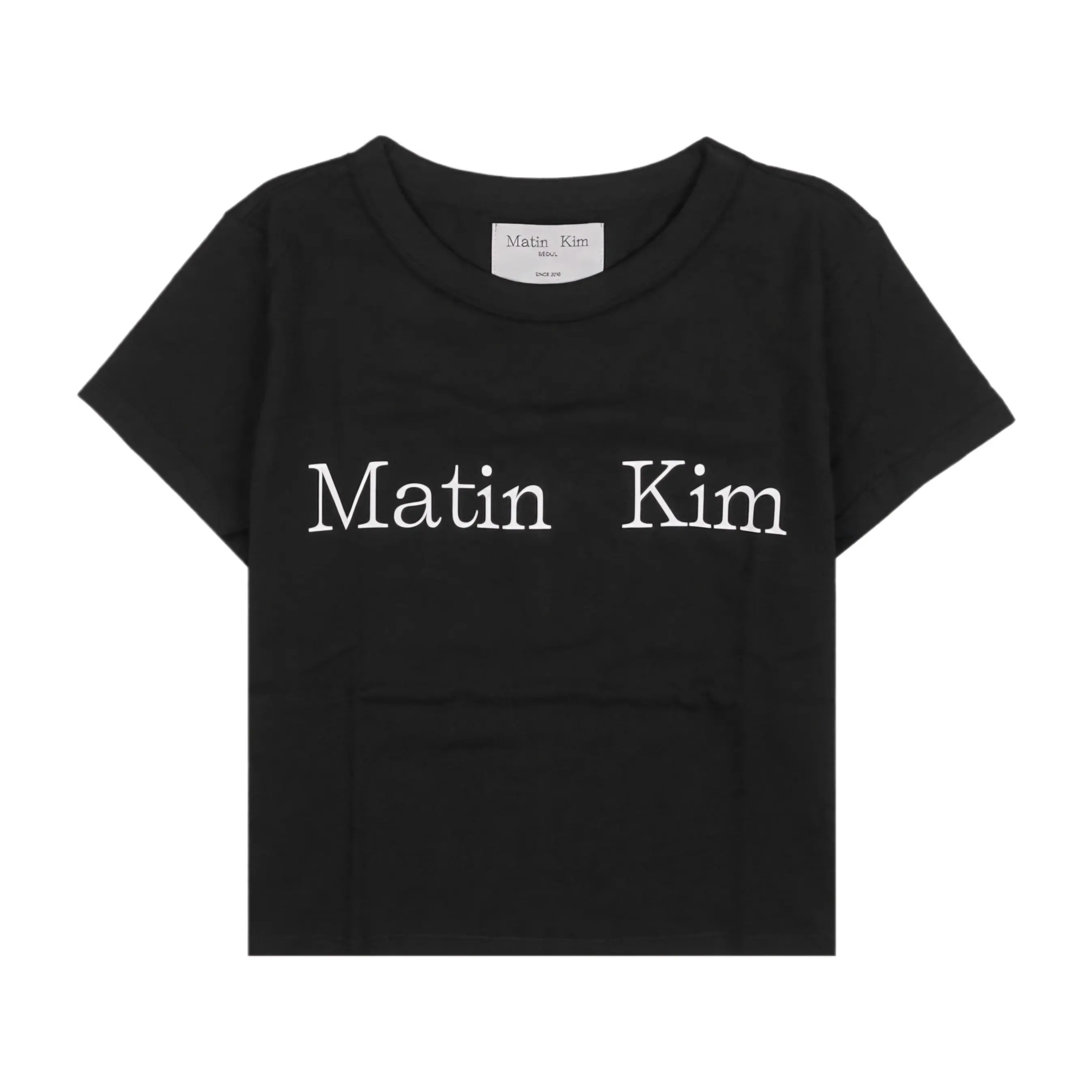 MATIN KIM Logo Crop Top Women's Short-Sleeve Cotton T-Shirt MK2400TS041M