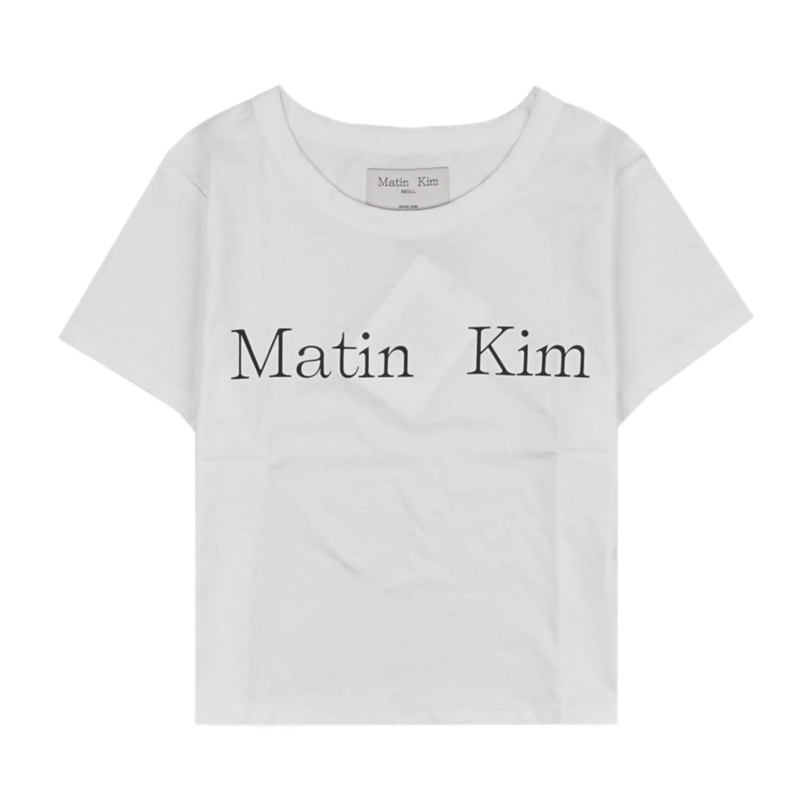 MATIN KIM Logo Crop Top Women's Short-Sleeve Cotton T-Shirt MK2400TS041M