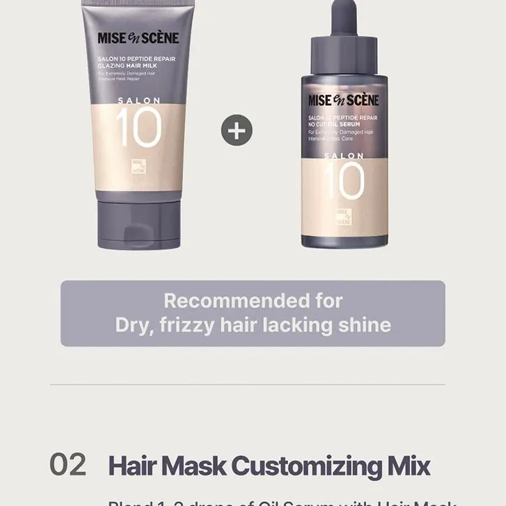 Mise en Scène Salon 10 Peptide Repair No Cut Oil Serum 50ml Detail