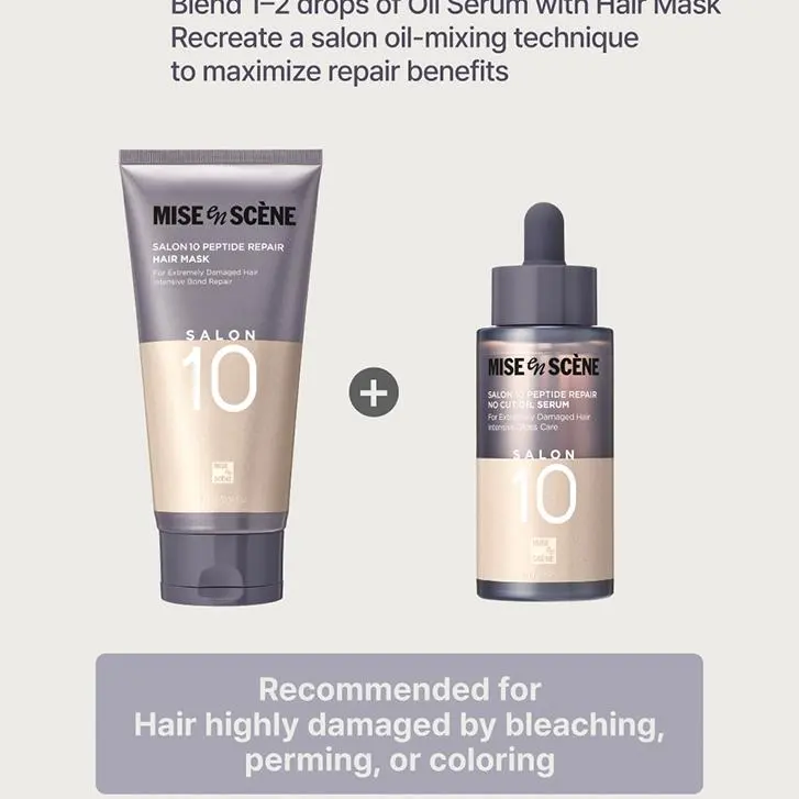 Mise en Scène Salon 10 Peptide Repair No Cut Oil Serum 50ml Detail