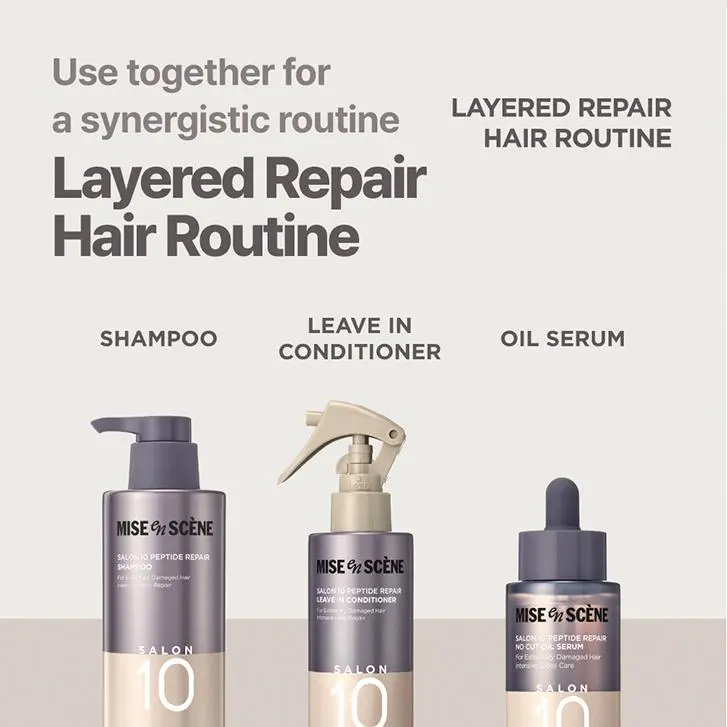 Mise en Scène Salon 10 Peptide Repair No Cut Oil Serum 50ml Detail