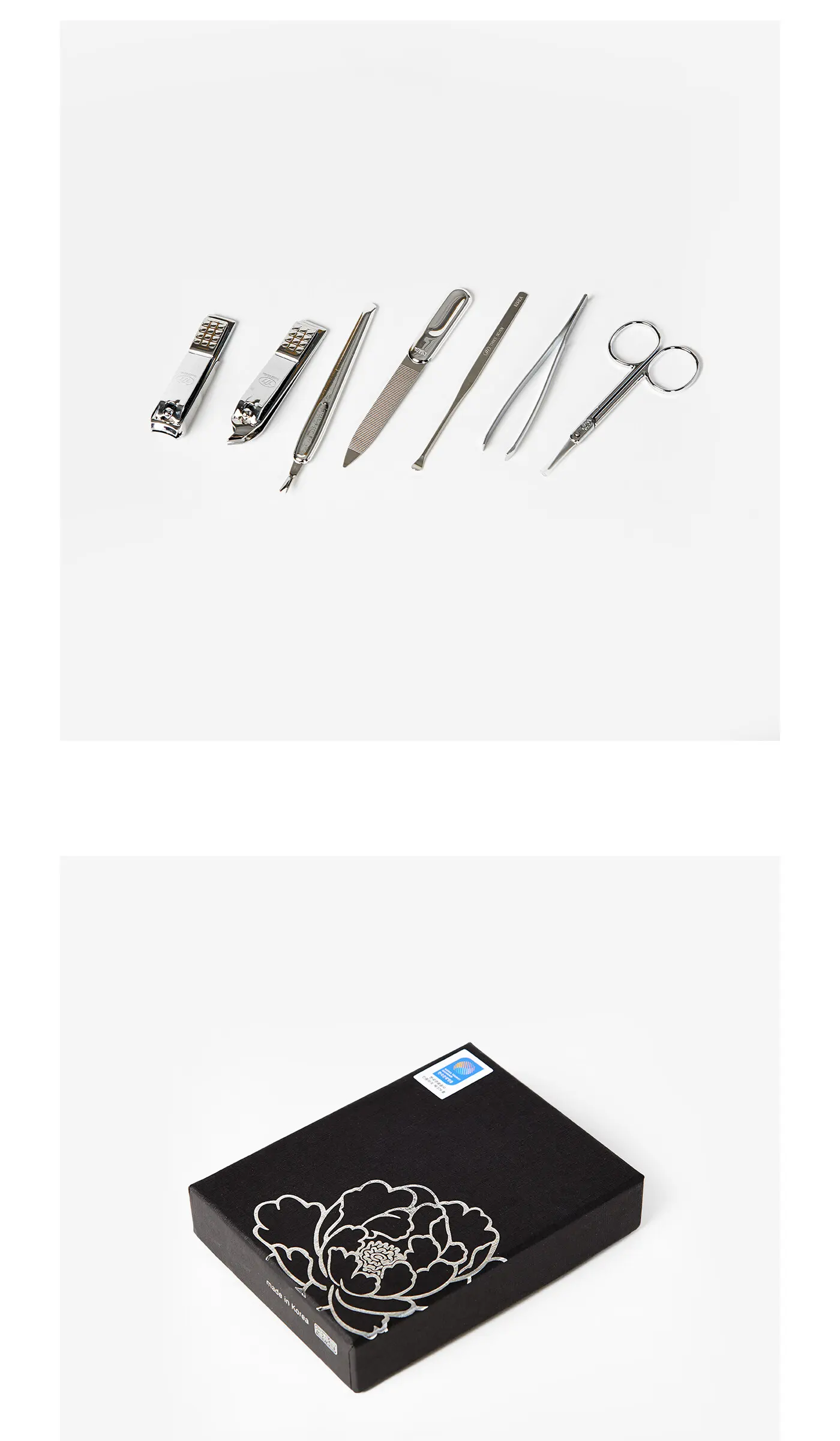 SungHyupKongYe Na-Jeon 777 Nail Clipper Set (Plum Blossom) Detail