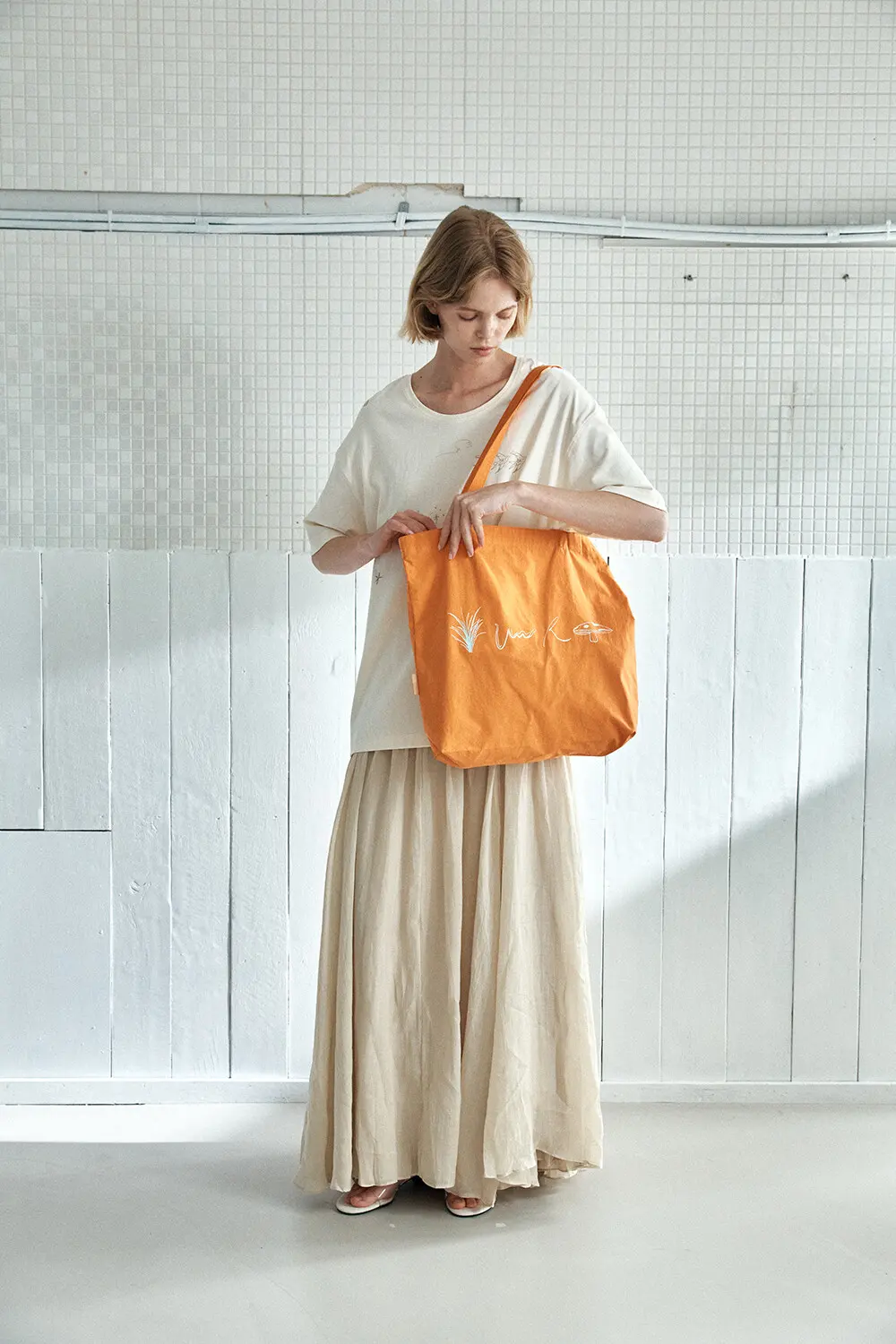 YURT TOA Eco Bag Cotton Tote Shoulder Bag (3 Colors) Detail