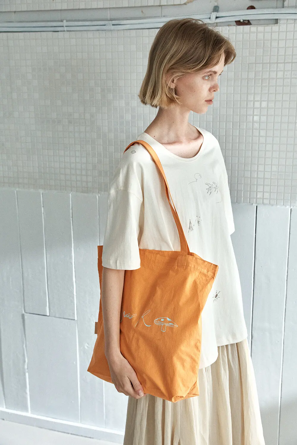 YURT TOA Eco Bag Cotton Tote Shoulder Bag (3 Colors) Detail