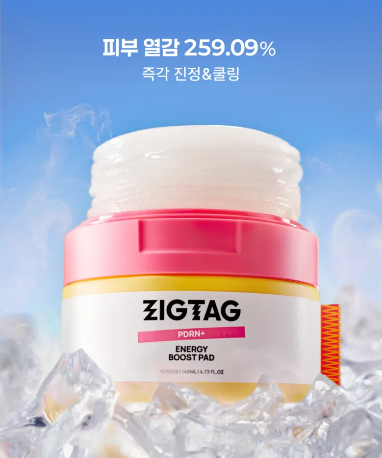 ZIGTAG PDRN+ Energy Boost Pad 70 Pads 140ml Hydrating Soothing Toner Pad Detail