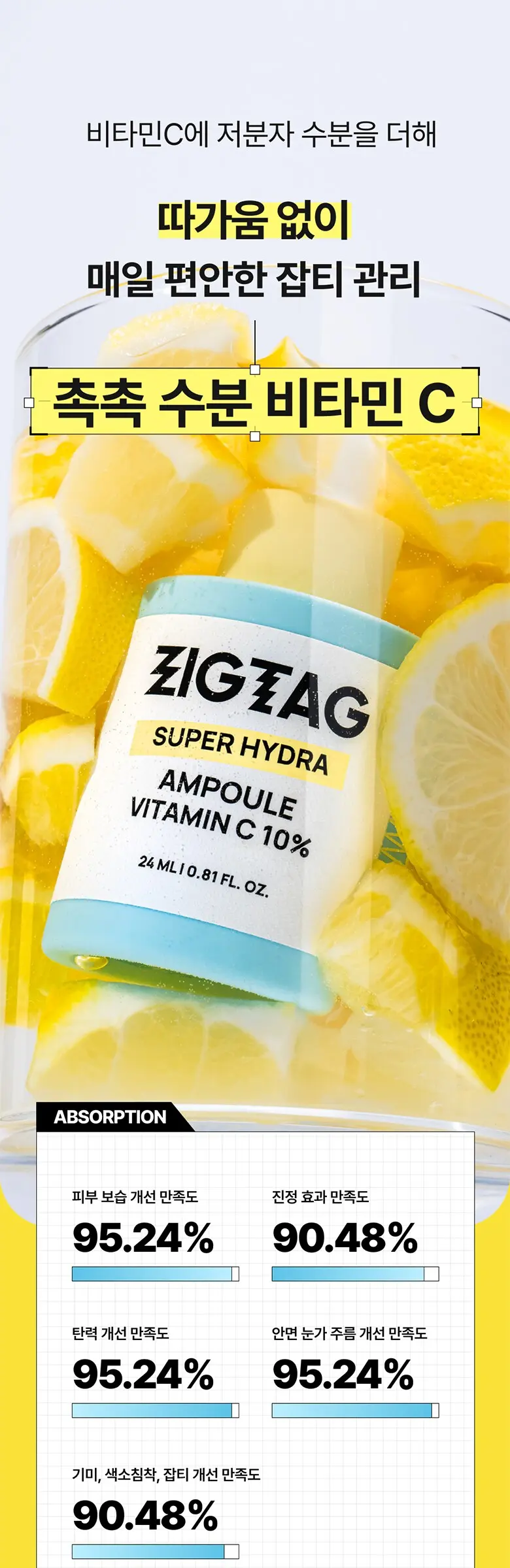 ZIGTAG Super Hydra Ampoule Vitamin C 10% Brightening Serum 24ml Detail